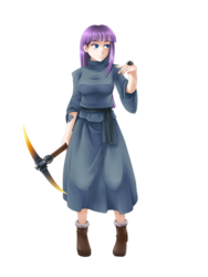 Size: 922x1229 | Tagged: safe, artist:yatonokami, boulder (g4), maud pie, human, g4, clothes, commission, cutie mark, female, humanized, pickaxe, simple background, solo, transparent background