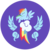 Size: 804x804 | Tagged: safe, artist:arylett-charnoa, part of a set, rainbow dash, pegasus, pony, g4, button, cutie mark, eyes closed, female, mare, solo, wings