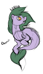 Size: 545x933 | Tagged: safe, artist:krriia, oc, oc only, oc:ocean, merpony, female, sketch, solo