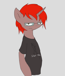 Size: 500x588 | Tagged: safe, artist:tenenbris, artist:tinny-butts, pony, unicorn, solo, unamused