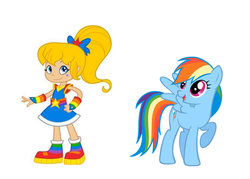 Size: 756x540 | Tagged: safe, rainbow dash, g4, crossover, rainbow brite, rainbow brite (reboot), reboot, simple background, vector, white background