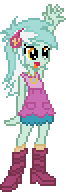 Size: 66x192 | Tagged: safe, artist:botchan-mlp, lyra heartstrings, equestria girls, g4, animated, cute, desktop ponies, female, lyrabetes, pixel art, simple background, smiling, solo, sprite, standing, teenager, transparent background, waving