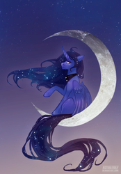 Size: 874x1255 | Tagged: safe, artist:naminzo, princess luna, g4, female, moon, solo, tangible heavenly object