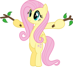 Size: 6572x6000 | Tagged: safe, artist:schmuzart, fluttershy, pegasus, pony, g4, absurd resolution, bipedal, female, fluttertree, i'd like to be a tree, legs together, simple background, solo, transparent background, vector