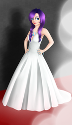 Size: 800x1378 | Tagged: safe, artist:avialexis25, rarity, human, g4, clothes, dress, female, humanized, nail polish, solo