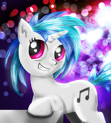 Size: 800x880 | Tagged: safe, artist:piercingsight, dj pon-3, vinyl scratch, g4, female, grin, smiling, solo