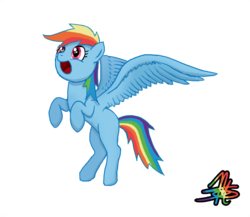 Size: 868x755 | Tagged: safe, artist:piercingsight, rainbow dash, g4, excited, female, solo