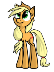 Size: 1013x1351 | Tagged: safe, artist:sketchypencil326, applejack, earth pony, pony, g4, female, mare, simple background, smiling, solo, transparent background