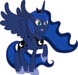 Size: 1024x983 | Tagged: safe, princess luna, vice principal luna, human head pony, equestria girls, g4, abomination, female, nightmare fuel, simple background, solo, transparent background, what has magic done, what has science done, wtf