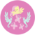 Size: 804x804 | Tagged: safe, artist:arylett-charnoa, part of a set, fluttershy, butterfly, pegasus, pony, g4, button, cutie mark, eyes closed, female, mare, simple background, solo, wings