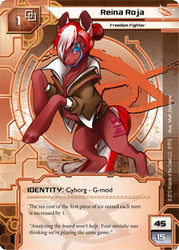 Size: 322x450 | Tagged: artist needed, safe, anarch, android: netrunner, crossover, netrunner, ponified, reina roja