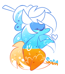 Size: 850x980 | Tagged: safe, artist:php56, oc, oc only, food pony, original species, heart, soda, solo