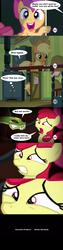 Size: 640x2520 | Tagged: safe, edit, edited screencap, screencap, apple bloom, applejack, chimera sisters, scootaloo, chimera, earth pony, pegasus, pony, g4, somepony to watch over me, alternate ending, bad end, comic, credit joke, female, filly, implied death, implied vore, mare, multiple heads, peril, speech bubble, thought bubble, three heads