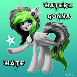 Size: 894x894 | Tagged: safe, artist:confetticakez, oc, oc only, pegasus, pony, female, mare, piercing