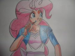 Size: 4320x3240 | Tagged: safe, artist:jofca, pinkie pie, equestria girls, g4, my little pony equestria girls: rainbow rocks, female, solo, traditional art