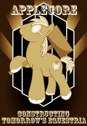 Size: 550x800 | Tagged: safe, artist:gimpcowking, big macintosh, earth pony, pony, g4, male, poster, sepia, solo, stallion