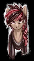 Size: 521x925 | Tagged: safe, artist:kiyamifox, oc, oc only, colored, digital art, glasses, ponysona, solo