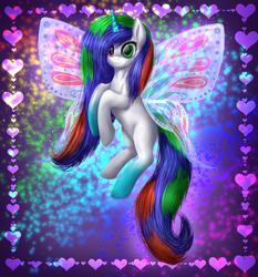 Size: 1836x1968 | Tagged: safe, artist:9de-light6, oc, oc only, alicorn, pony, alicorn oc, heterochromia, solo