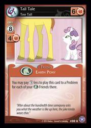 Size: 372x520 | Tagged: safe, sweetie belle, tall tale (character), ccg, crystal games, enterplay