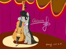 Size: 1024x768 | Tagged: safe, artist:xcopyen002, octavia melody, earth pony, pony, g4, bipedal, cello, female, musical instrument, solo