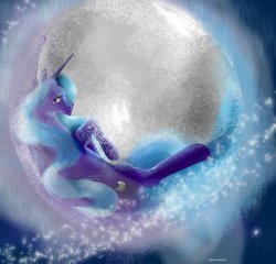 Size: 1280x1229 | Tagged: safe, artist:art-surgery, princess luna, g4, crying, female, moon, solo