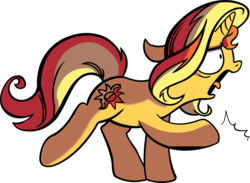 Size: 1093x800 | Tagged: safe, artist:leapingriver, derpibooru exclusive, idw, sunset shimmer, pony, unicorn, g4, female, open mouth, simple background, solo, transparent background, upset, vector, wide eyes, yelling