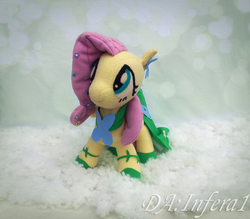 Size: 2797x2448 | Tagged: safe, artist:infera1, fluttershy, g4, clothes, dress, gala dress, high res, irl, photo, plushie, solo