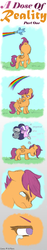 Size: 1000x5352 | Tagged: safe, artist:kiffers, diamond tiara, rainbow dash, scootaloo, silver spoon, g4, comic, crying, scootaloo can't fly