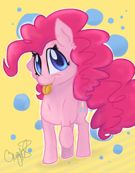Size: 1280x1629 | Tagged: safe, artist:orgin8, pinkie pie, g4, female, solo, tongue out