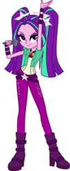 Size: 1420x3476 | Tagged: safe, artist:givralix, aria blaze, equestria girls, g4, my little pony equestria girls: rainbow rocks, .svg available, amulet, clothes, female, high heel boots, looking at you, microphone, necklace, simple background, solo, svg, transparent background, vector