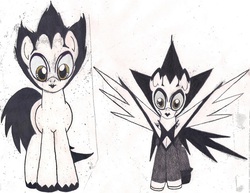 Size: 887x685 | Tagged: safe, artist:dreamrevolution, klaus nomi, ponified, traditional art