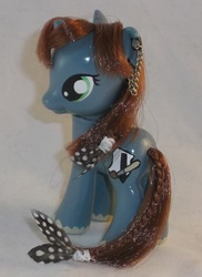 Size: 1537x2113 | Tagged: safe, artist:gryphyn-bloodheart, oc, oc only, oc:first snow, pony, unicorn, brushable, customized toy, irl, photo, toy