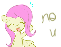 Size: 494x385 | Tagged: safe, artist:albinofluttershy, artist:askumfluttershy, edit, fluttershy, g4, female, no u, solo