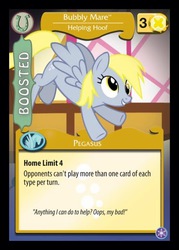 Size: 372x520 | Tagged: safe, enterplay, derpy hooves, pegasus, pony, g4, my little pony collectible card game, the crystal games, card, ccg, female, mare, solo, that one nameless background pony we all know and love