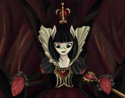 Size: 2812x2212 | Tagged: safe, artist:insanitylittlered, pony, alice: madness returns, high res, ponified, red queen, solo