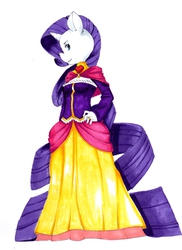 Size: 2122x2920 | Tagged: safe, artist:blacksunarmada1993, rarity, anthro, g4, clothes, dress, female, high res, solo