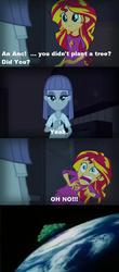 Size: 596x1357 | Tagged: safe, maud pie, sunset shimmer, equestria girls, g4, my little pony equestria girls: rainbow rocks, dog island, dragon ball, dragon ball z, dragon ball z: the tree of might, exploitable meme, game grumps, meme, sunset screamer, text