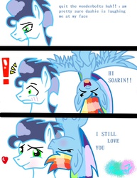 Size: 741x960 | Tagged: safe, artist:sdwing7, rainbow dash, soarin', g4, anime face, comic, cute, female, male, ship:soarindash, shipping, straight