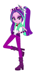 Size: 3000x6042 | Tagged: safe, artist:mixiepie, aria blaze, equestria girls, g4, my little pony equestria girls: rainbow rocks, absurd resolution, amulet, clothes, female, jewelry, microphone, necklace, raised leg, simple background, solo, transparent background, vector