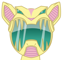 Size: 394x379 | Tagged: artist needed, source needed, safe, fluttershy, g4, flutterbat, power rangers, prototype, yellow ranger