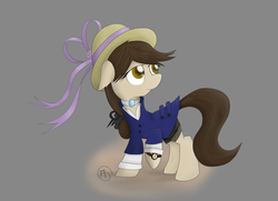 Size: 1740x1260 | Tagged: safe, artist:cogwalker, oc, oc only, clothes, dress, hat, solo, watch