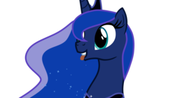 Size: 9000x5038 | Tagged: safe, artist:richardinya, princess luna, g4, luna eclipsed, absurd resolution, cute, female, lunabetes, simple background, smiling, solo, tongue out, transparent background, vector