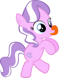 Size: 661x864 | Tagged: safe, artist:magerblutooth, diamond tiara, earth pony, pony, g4, bipedal, female, missing accessory, simple background, solo, transparent background, vector