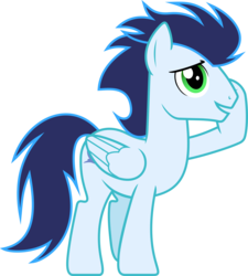 Size: 4000x4447 | Tagged: safe, artist:landmark520, soarin', pegasus, pony, g4, rainbow falls, absurd resolution, male, simple background, solo, stallion, transparent background, vector