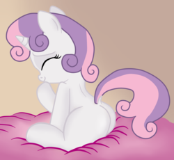 Size: 2181x2008 | Tagged: safe, artist:an-tonio, artist:lord waite, sweetie belle, pony, unicorn, g4, butt, colored, dock, female, filly, high res, plot, solo
