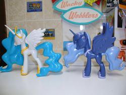 Size: 1024x768 | Tagged: safe, princess celestia, princess luna, twilight sparkle, g4, funko, irl, photo, prototype, toy