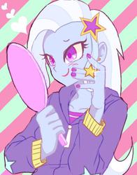 Size: 580x739 | Tagged: dead source, safe, artist:semi-kon, trixie, equestria girls, g4, female, nail polish, solo