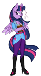 Size: 1921x3510 | Tagged: safe, artist:pvrii, twilight sparkle, anthro, g4, female, simple background, solo, transparent background, twilight sparkle (alicorn)
