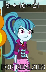 Size: 421x646 | Tagged: safe, sonata dusk, equestria girls, g4, my little pony equestria girls: rainbow rocks, fancy mathematics, female, for realzies, math, math in the comments, meme, solo, starenata, vine video, you stupid