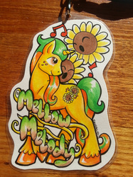 Size: 979x1306 | Tagged: safe, artist:dawnallies, oc, oc only, oc:mellow melody, pony, unicorn, flower, music, solo, traditional art